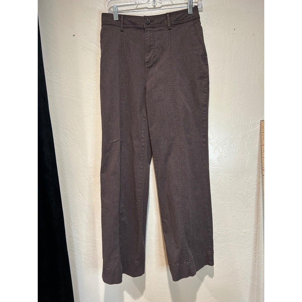Bagatelle Collection Women Dark Brown Wide Leg Front Seam High Rise Pants Size 2